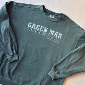 🍺 Green Man Brewery Asheville T-shirt XXL Comfort Colors Earth Tone Gorpcore